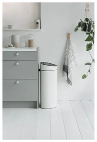 Бяло стоманено кошче за боклук, отваряне с докосване 40 l Touch Bin – Brabantia