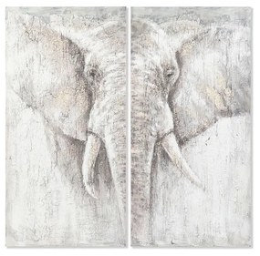 Комплект от 2 снимки DKD Home Decor Слон Колониален (120 x 3,7 x 120 cm) (2 pcs)