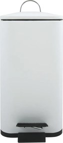 Стоманено кошче за боклук с педал в матово бял цвят 5 l Erik – Spirella