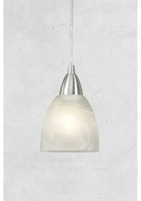 Висящо осветително тяло в сребрист цвят със стъклен абажур ø 11 cm Line – Markslöjd