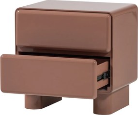 Розово гланцово нощно шкафче Lustra – WOOOD