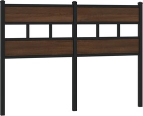4017182 vidaXL Резервна табла за легло, кафяв дъб, 120 см, стомана и инженерно дърво