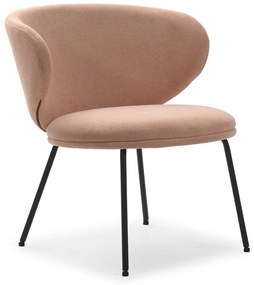 Светлорозово кресло Rush – Marckeric