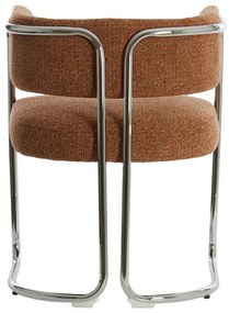 Светлокафяв тапициран трапезен стол с подлакътници Adante – Light &amp; Living