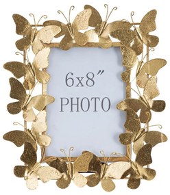 Метална стояща рамка в златисто 28x30,5 cm Butterfly – Mauro Ferretti