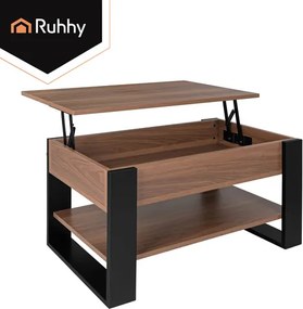 Холна маса Ruhhy 92 x 51 cm с повдигащ се плот, пространство за съхранение и рафт