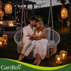 Двойна люлка тип гнездо Gardlov - сива, за градина