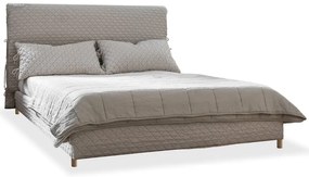 Бежово тапицирано двойно легло и решетка 180x200 cm Sleepy Luna - Miuform
