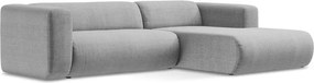 Светлосив ъглов диван (десен ъгъл) Ekahi – Makamii