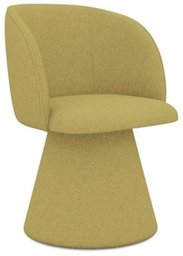 Жълт тапициран трапезен стол Maia – Makamii