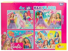 Комплект от 4 Пъзела Barbie MaxiFloor 192 Части 35 x 1,5 x 25 cm