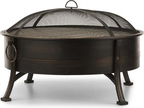 Blumfeldt Catania 2-in-1, купа за огън Ø80см, защита от искри, Ø70см грил, стомана, античен дизайн