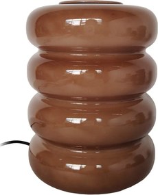 Кафява стъклена LED настолна лампа (височина 16,5 cm) Aro – Leitmotiv