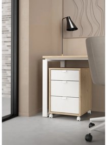 Шкаф в дъбов декор в бял и естествен цвят 41x61 cm Sign - Tvilum