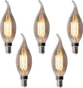 Комплект от 5 E14 димируеми LED крушки BXS35 опушени 4W 300 lm 2200K