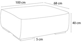 Светлокафява табуретка от рипсено кадифе Chelsea – Bobochic Paris