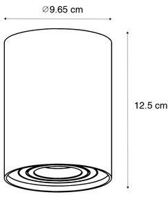 Модерен таванен прожектор тъмно бронз наклоняем и въртящ се - Rondoo Up