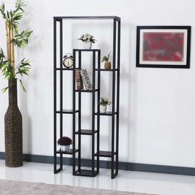 Рафт за растения Blaavandshuk 150 x 60 x 19 cm черен / вид на мрамор []
