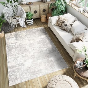 Кремав килим със светлосива шарка Ширина: 120 см | Дължина: 170 см