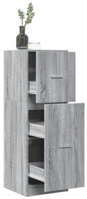 855201 vidaXL Шкаф органайзер, сив сонома, 40x41x118 см, инженерно дърво