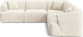 Бежов ъглов диван от рипсено кадифе Campi – Cosmopolitan Design