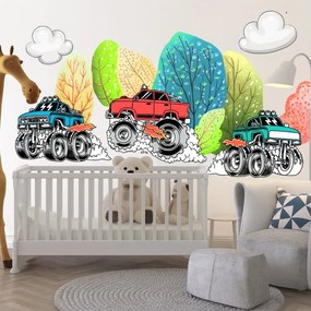 Цветни стикери за стена за любителите на офроуда - автомобили 4х4 Šírka: 60 cm | Dĺžka: 120 cm