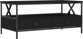 835299 vidaXL Маса за кафе, черна, 100x51x45 см, инженерно дърво