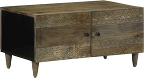 4017797 vidaXL Масичка за кафе Светло сиво 80x50x40 cm Масивна дървесина Манго