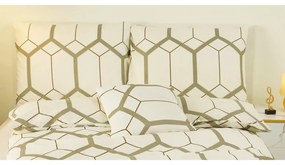 Кремаво единично 6 части включено спално бельо от микросатен 140x200 cm Carter – My House