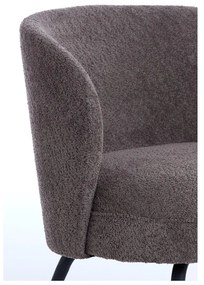 Тъмнокафяв фотьойл от плат букле Dieyda - Light &amp; Living