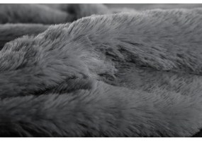 Сиво одеяло от изкуствена кожа 150x200 cm Ruby – Tiseco Home Studio