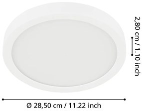 Бяло LED осветително тяло за таван FUEVA 5 – EGLO