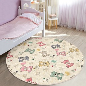 Светложълт детски килим ø 80 cm Comfort - Mila Home
