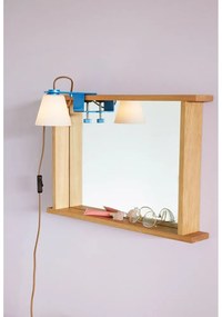 Синя настолна лампа със стъклен абажур (височина 23 cm) Lure – Hübsch