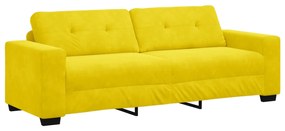 4105140 vidaXL Диван за 3-ма Жълт 180 см Велур