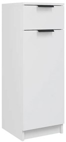 811286 vidaXL Шкаф за баня, бял, 32x34x90 см, инженерно дърво