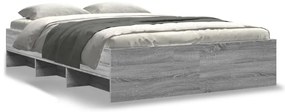 3295665 vidaXL Рамка за легло, сив сонома, 120x200 см, инженерно дърво