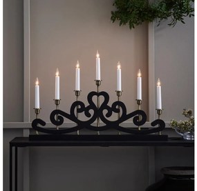 Markslöjd 705966 - Коледен свещник NIGHTFALL 7xE10/3W/230V черен/месинг