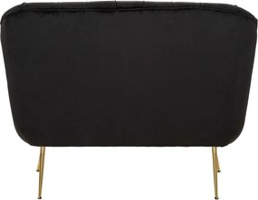 Черен кадифен диван 130 cm Budapest – Mauro Ferretti