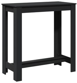 854410 vidaXL Бар маса, черна, 102x50x103,5 см, инженерно дърво