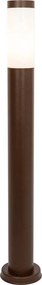 Стълб за външна лампа ръждивокафяв с опал 80 см IP44 - Rox