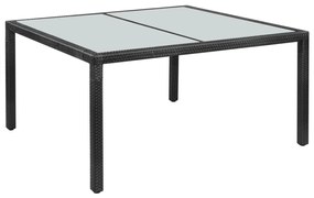 42563 vidaXL Градинска маса, черна, 150x90x75 cм, полиратан