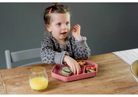 Червена силиконова детска чиния 16x25 cm – Kindsgut