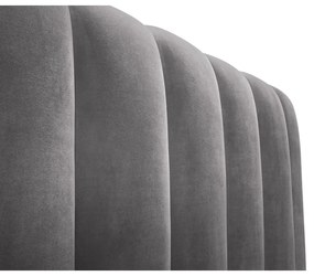 Сиво тапицирано двойно легло с място за съхранение 160x200 cm Kelp - Micadoni Home