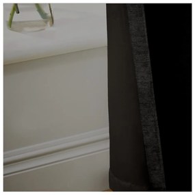 Черни термо пердета в комплект от 2 бр. от шенил 117x183 cm Selene Luxury Chenille – Hyperion