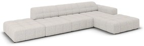 Светлосив ъглов диван (десен ъгъл) Chicago - Cosmopolitan Design