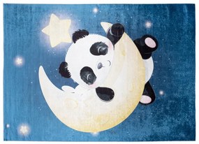 Детски килим с мотив на панда на луната Ширина: 140 см | Дължина: 200 см