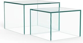 Стъклени масички за кафе в комплект 2 бр. 50x50 cm Dice – Actona