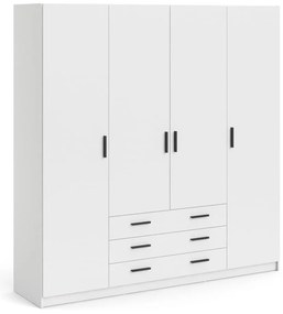 Бял гардероб 196x200 cm Sprint – Tvilum