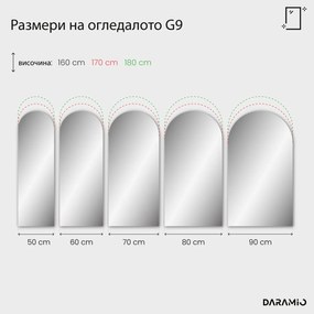 Атипични огледало с LED осветление G9